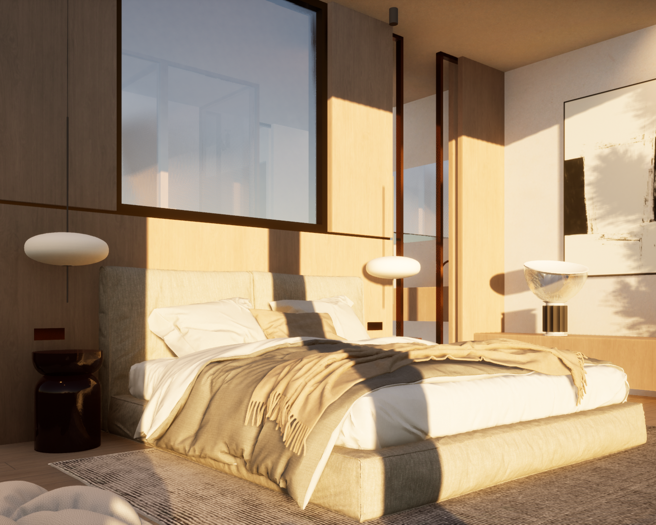 Dormitori principal amb finestrals